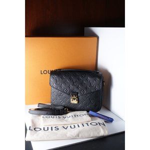 Louis Vuitton Pochette Metis Monogram Empreinte Noir Shoulder Bag Box Dustcover